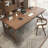 Tan Rectangular Solid Wood desk-1384358576