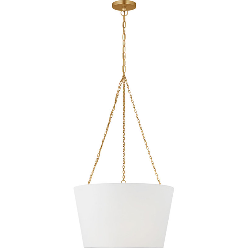 Herve Hanging Shade, Burnished Brass, 43.63" H x 24" W x 24" D