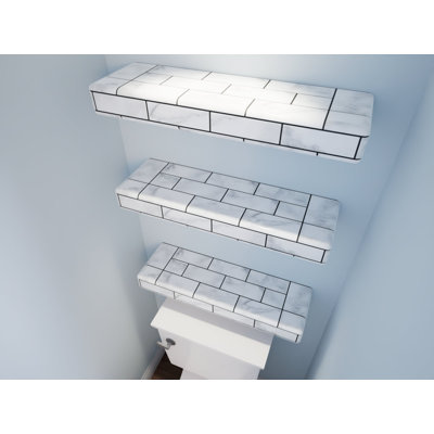 36 po × 8 po × 2 po Tablette flottante prête à carreler avec GoBoard