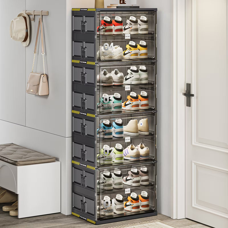 Range-chaussures pliable à 8 niveaux pour vestibule