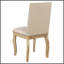 Ensemble de table de salle à manger 5 pièces à rallonge ronde en bois et 4 chaises de salle à manger rembourrées (bois naturel délavé)-1453430059