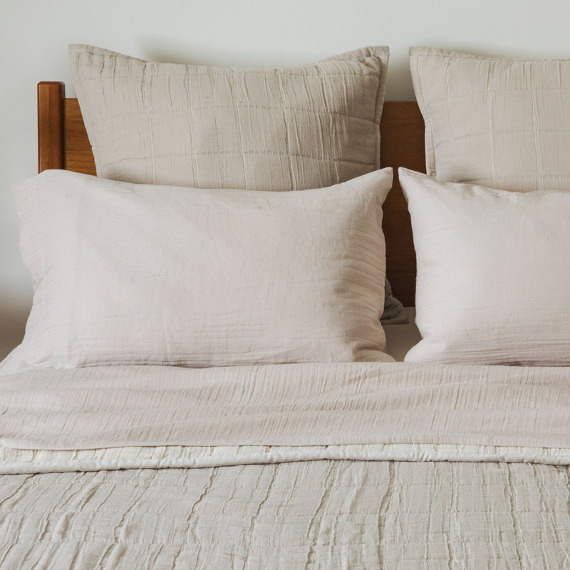 Gray Quilted Euro Sham Set
