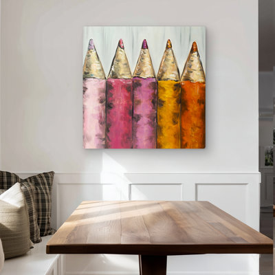 Colouring Pencils - Contemporary Metal Print for Home Decor