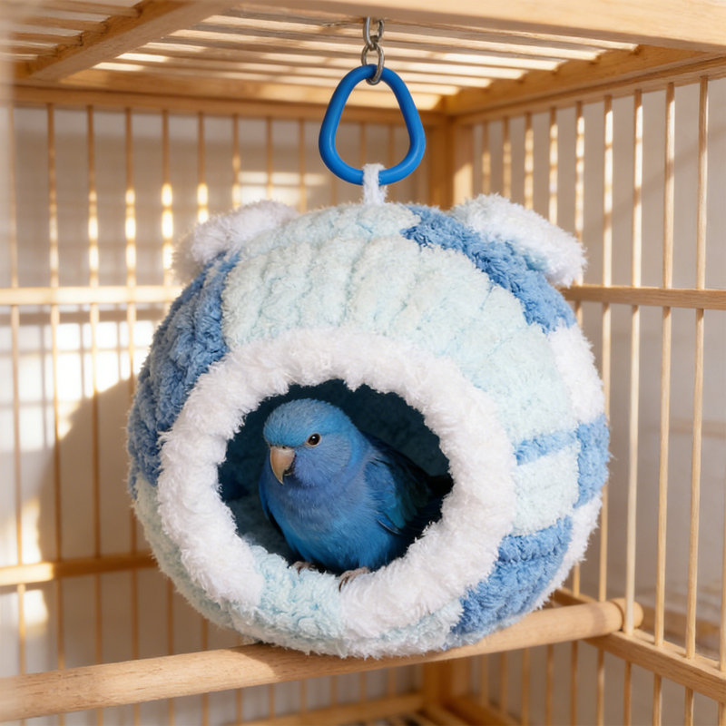 Multicolore hamac chaud pour petits oiseaux 5,9 x 5,9 x 3,5 po Parrot Cotton Nest, de profondeur