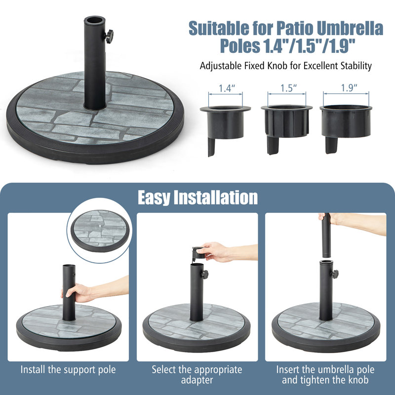 Base de parasol autoportante en plastique Gaggiano