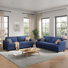 84.2" Upholstered Loveseat Sofa, Linen Fabric 2 Seater Couch For Apartment Living Room(set Of 2)