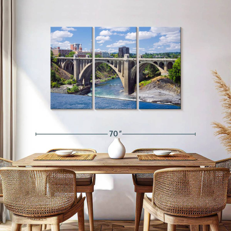 Rorry Monroe Bridge Over Spokane River, 36" H x 57" W