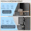 [Meuble-lavabo gris moderne de 24 po] Lavabo en céramique | Porte et 2 tiroirs à fermeture en douceur | Combo de rangement compact pour petite salle de bain-1188047052