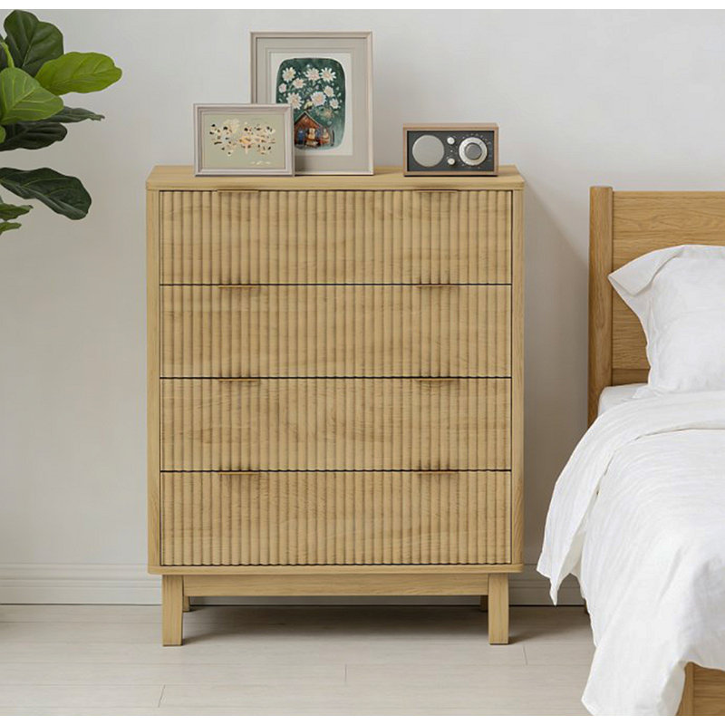 Commode Closet, commode double 4 tiroirs pour chambre à coucher