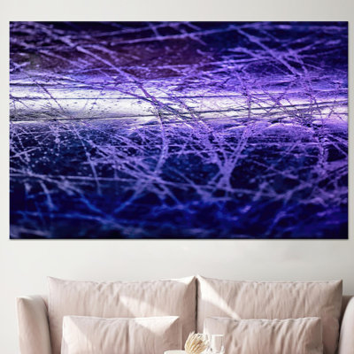 Printed Abstract Purple Canvas Artwork - Modern, Trendy, Elegant Decor,1P Wrapped Canvas
