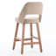 Upholstered Padded Counter Stools Armless Barstools With Wooden Legs For Kitchen Island Bar Counter-660955697