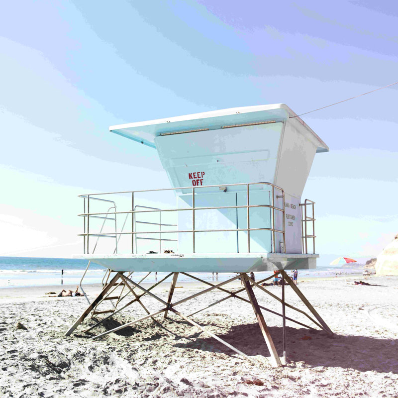 Beach Dayz - Photographie sur toile tendue, H 30 po x l 30 po, Non, Cadre flottant blanc