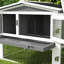 Maison de 2 étages, piste détachable, imperméable, pour 1 à 2, gris, 2 couches, plateau coulissant, 1 à 2 lapins,