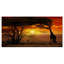 Typique coucher de soleil africain avec girafe - reproduction de photo sur toile tendue-436342854-450262052