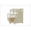 Lit superposé simple au-dessus de l'escalier avec lit gigogne et rangement, crème, coffre-fort et peu encombrant pour les chambres d'enfants