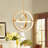 Jamarris Modern LED Chandelier, Pendant Light Adjustable Height & Dimmable, 3 Ring 22W 4000K Chandeliers-1264349142