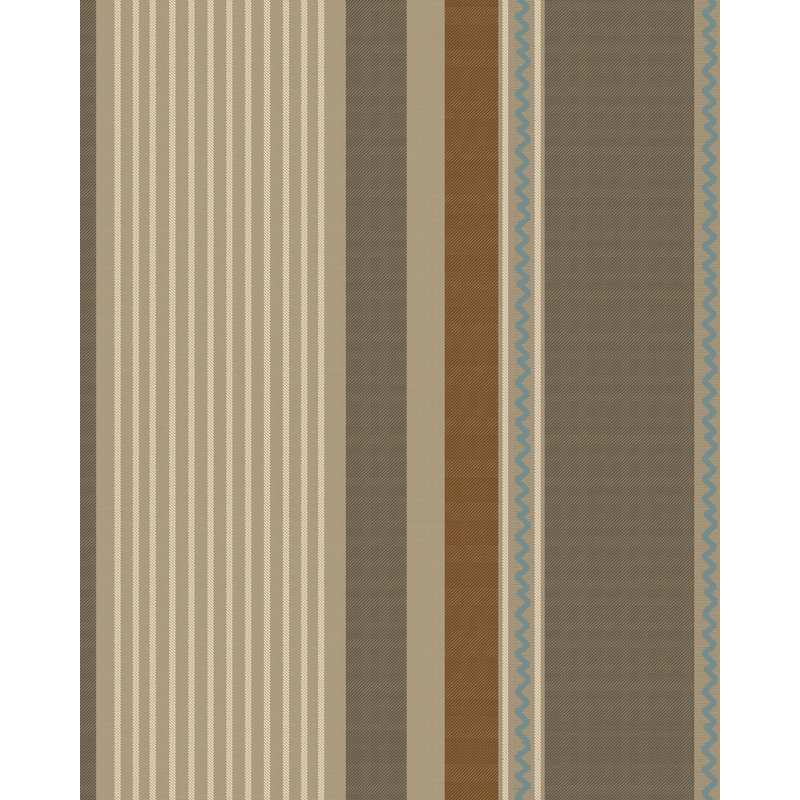 NOCHRICH Wallpaper, Brown/Taupe/Blue