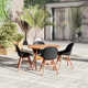Anautica Octagonal 4 - Person Outdoor Dining Set