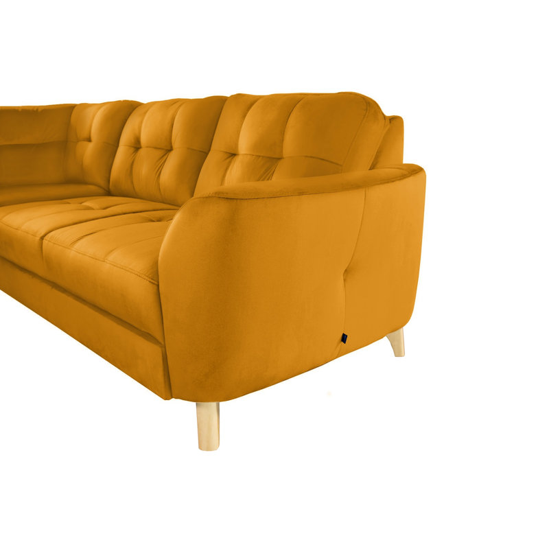 Hunnewell Sleeper Corner Sofa, Yellow, Left Hand Facing