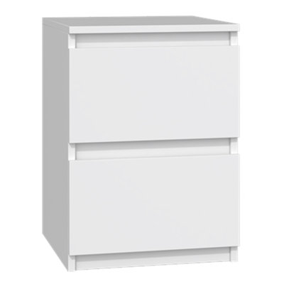 Taahir 2-Drawer Bedside Table 30 cm White