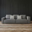 Canapé modulaire gris en coton et lin-109050822-109050824