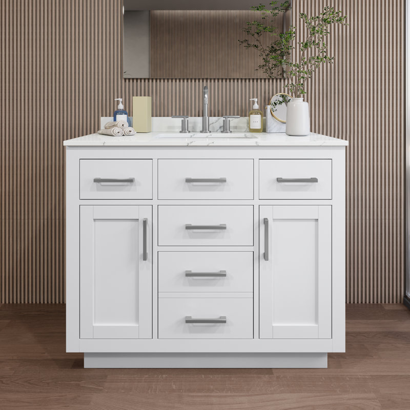 Beckett TK 42'' W Vanity, 8" Center, Brushed Nickel