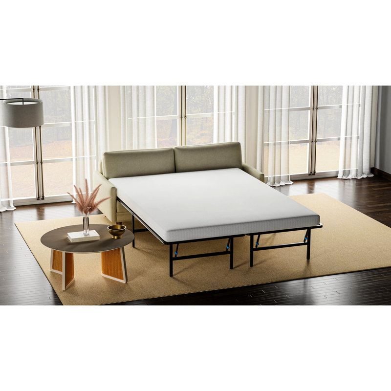 Matelas pour grand lit, 4,64 po, mousse à mémoire de forme de 1 po et mousse à haute densité de 3,72 po, tricot de 280 g / m², lit à bascule blanc et gris de 4,64 po de hauteur, tricoté à 100%, antidérapant