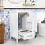 Meuble-lavabo compact compact avec porte à fermeture en douceur, rangement double couche et lavabo en céramique-1671603556