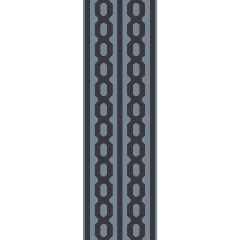 Tapis noir / denim en laine crocheté à la main Bobby, Rectangle 8 pi x 10 pi