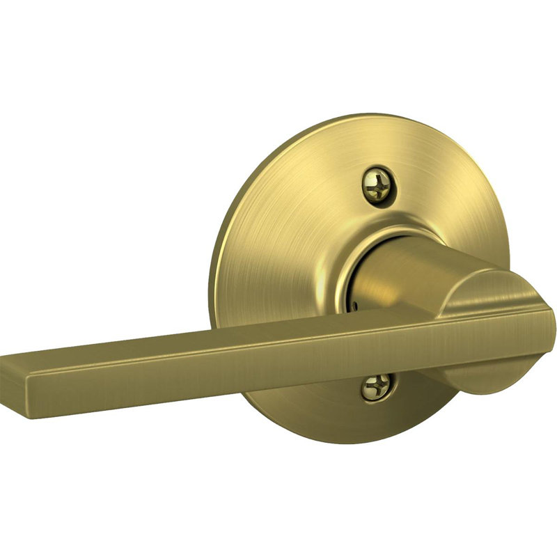 Poignée de porte en laiton satiné