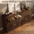 31.5" Modern 2-Door Storage Sideboard Buffet Cabinet with Adjustable Shelves, Modular Fluted Wood Accent Cabinet with Gold Handles for Living Room, Kitchen-1511621400