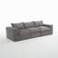 Canapé modulaire rembourré sans dossier en chenille avec dossier rembourré - entièrement comprimé, aucun assemblage requis-777768771-774444521-774444436
