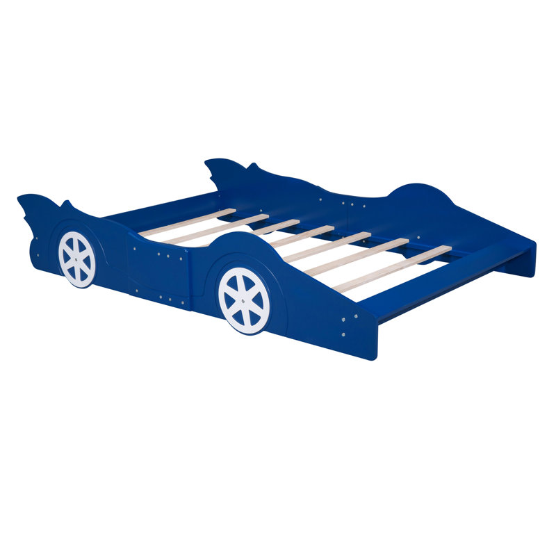 Lit plateforme avec roulettes Race, Bleu