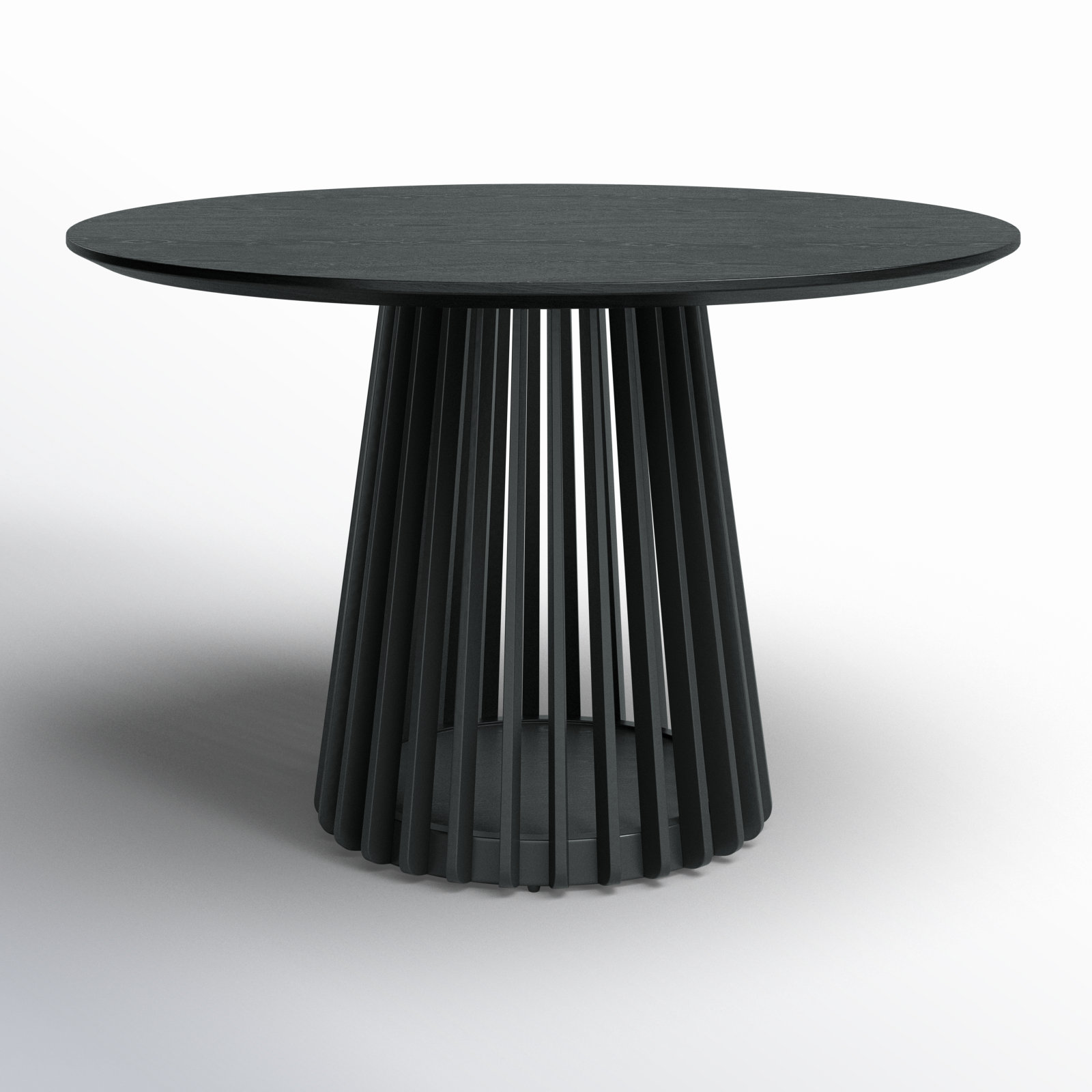 Burgal 47'' Round Dining Table, Black