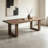 Nut-brown Rectangular Solid Wood Dining table-1992741111-1992741106