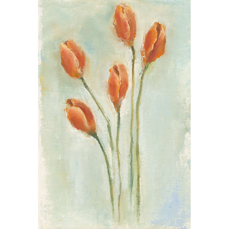 Tulipes peintes I, H 12 po x l 8 po
