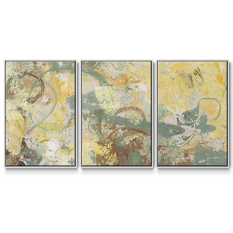 Slingshot II, reproduction sur toile 3 pièces, H 24 po x l 48 po x P 2 po, Blanc
