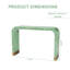 Console moderne de style bohémien Acela en vert écume de mer avec incrustation de nacre