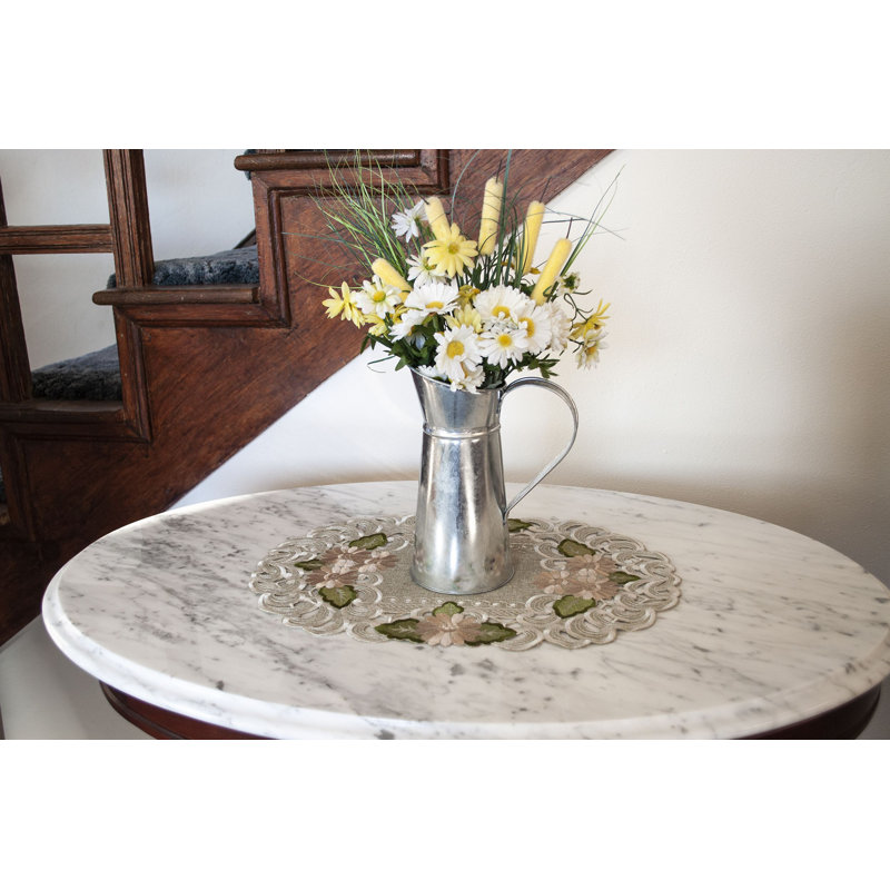 Riggleman Fleur Latte Gold Daisy Sage Green Table Placemat (11"x17")