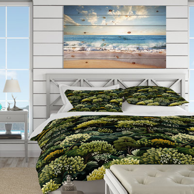 Green Forest Botanical Pattern IV Floral Duvet Cover