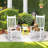 Kids White Solid Wood Rocking Chair