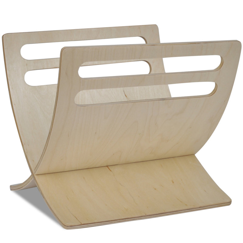 Wood Free Standing Magazine Rack, Natural