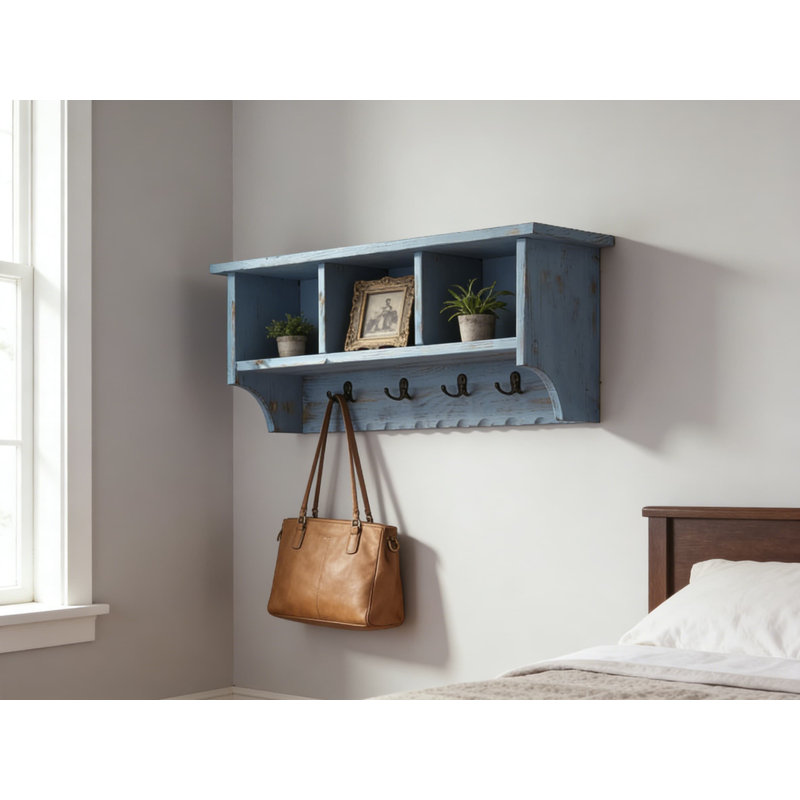 Ensemble de crochets et de bancs de rangement de style campagnard avec casiers, conception de chalet rustique, fabrication en bois franc pour l'entrée, le vestibule ou l'organisation d'un garage