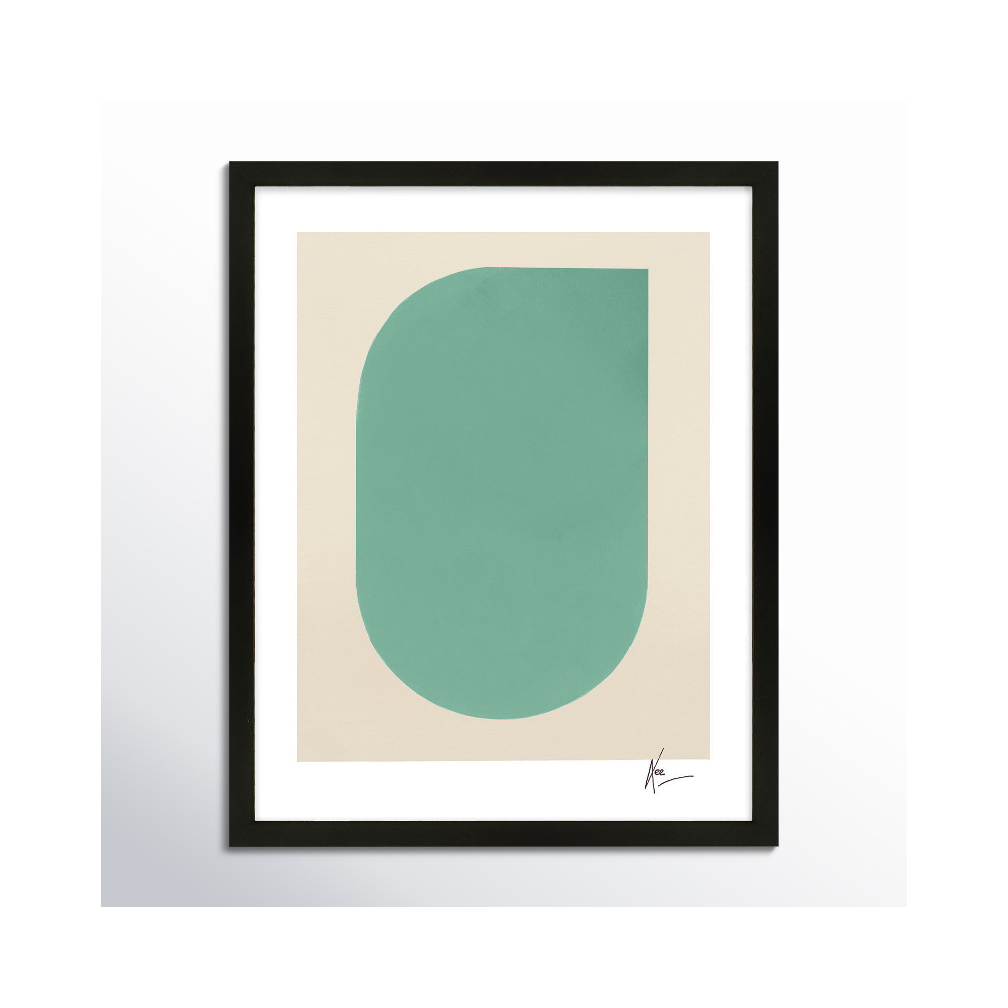 Keyhole 5 by Lee Lessem, 20" H x 16" W x 1.25" D, Black Framed