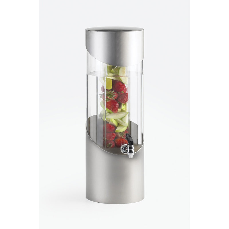 3 Gallon Round Stainless Steel Beverage Dispenser with Infusion Chamber