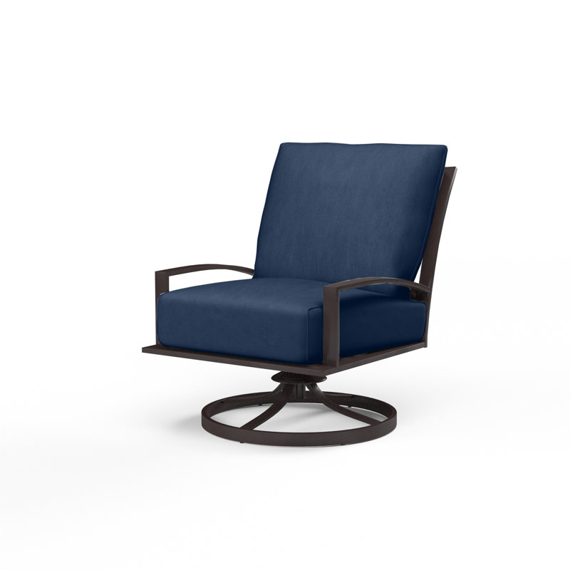 La Jolla Outdoor Swivel Lounge Chair, Echo Midnight Sunbrella®