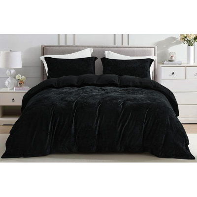 Piers Distressed Velvet Duvet Cover Set