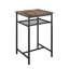 Table de bar 3 pièces brun rustique, 2 tabourets confortables avec, imperméable et chaise, facile à entretenir, idéal pour les tabourets à usage familial, structure en fer de surface, couvre-pieds de tabouret, assemblage simple, idéal