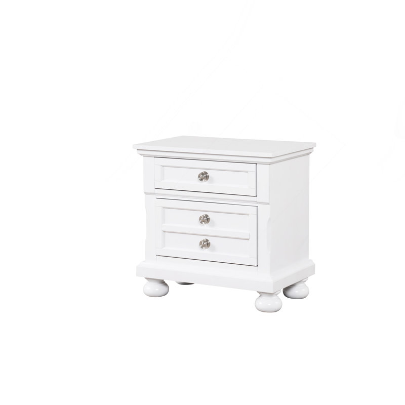 Table de chevet, blanc, Blanc