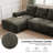 100" Chenille Compression Sofa with Chaise, L-Shaped Furniture for Living Room-1004544768
